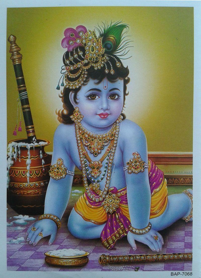 800x1106 Baby Lord Krishna - BÚP BÊ Giấy Thường (Kích thước: 5x6.5).  Krishna art, Lord krishna image, Radha krishna image