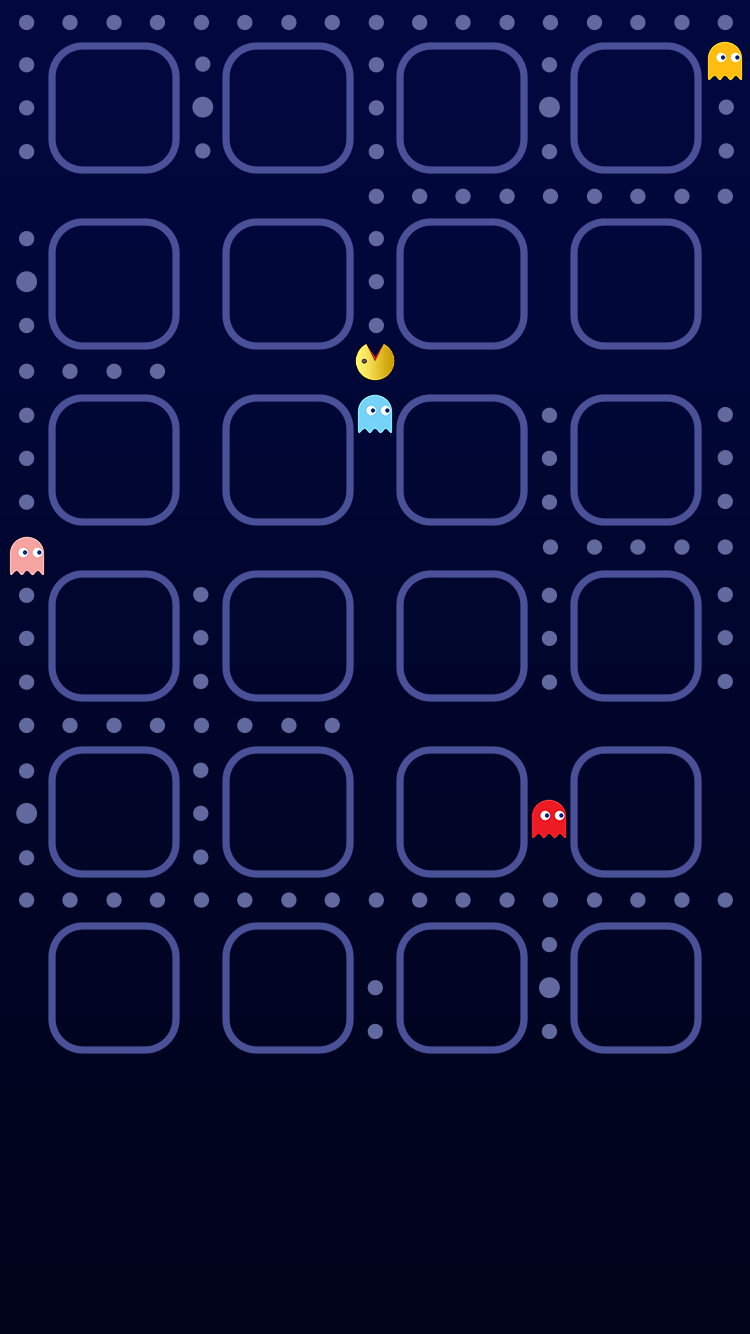 PacMan iPhone iOS4 Wallpaper