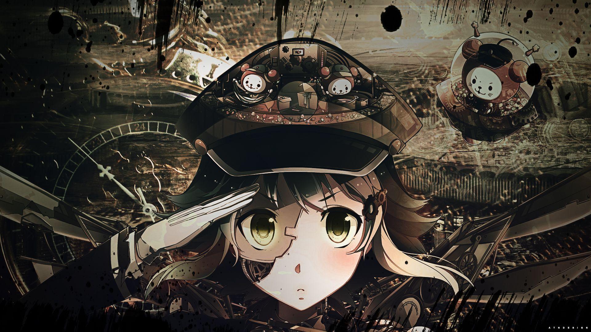 1920x1080 Free Desktop Wallpaper: Anime wallpaper Steampunk girl (by ATNDesign)
