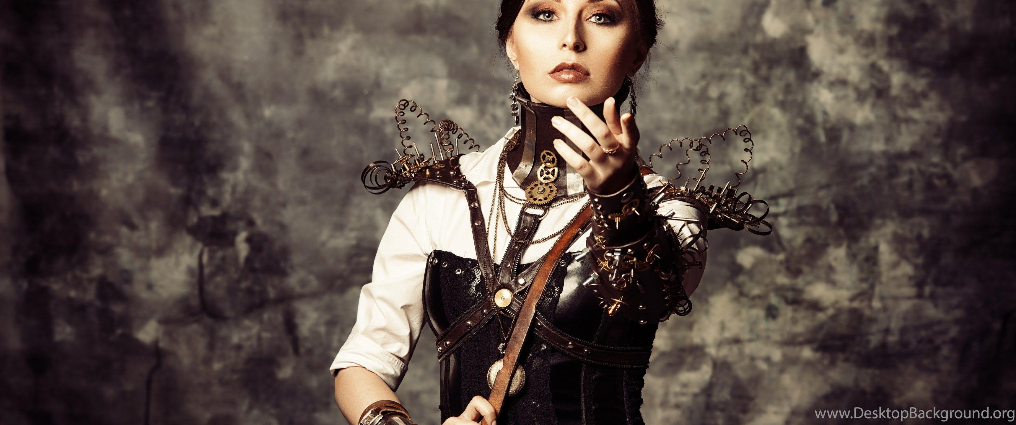 3440x1440 Girl Steampunk 4K Ultra HD Heavenly Wallpaper Free HD Wallpaper. Desktop Background