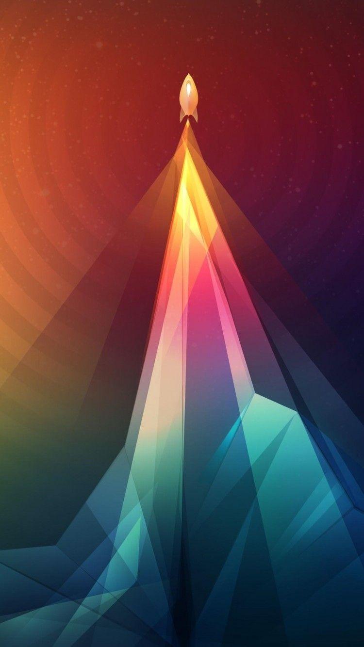 750x1334 Download 750x1334 Rocket Launch, Flat Design, Minimal, Spaceship Wallpaper for iPhone iPhone 6