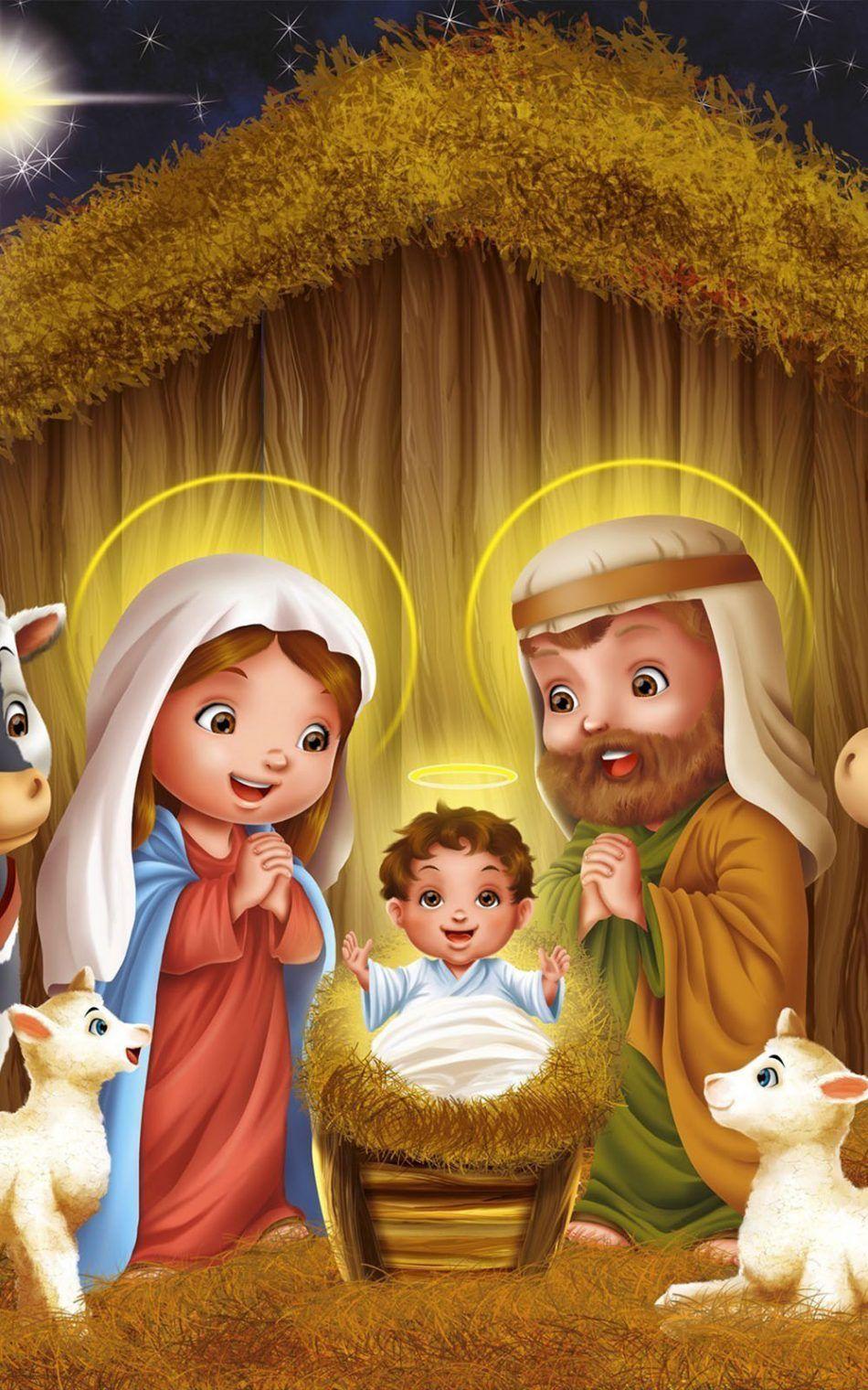 950x1520 Christmas Jesus Born Artwork 4K Ultra HD Mobile Wallpaper