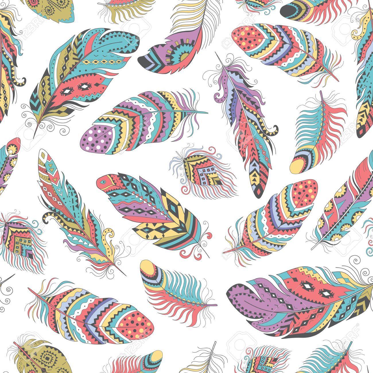 1300x1300 Bohemian Feathers Wallpaper