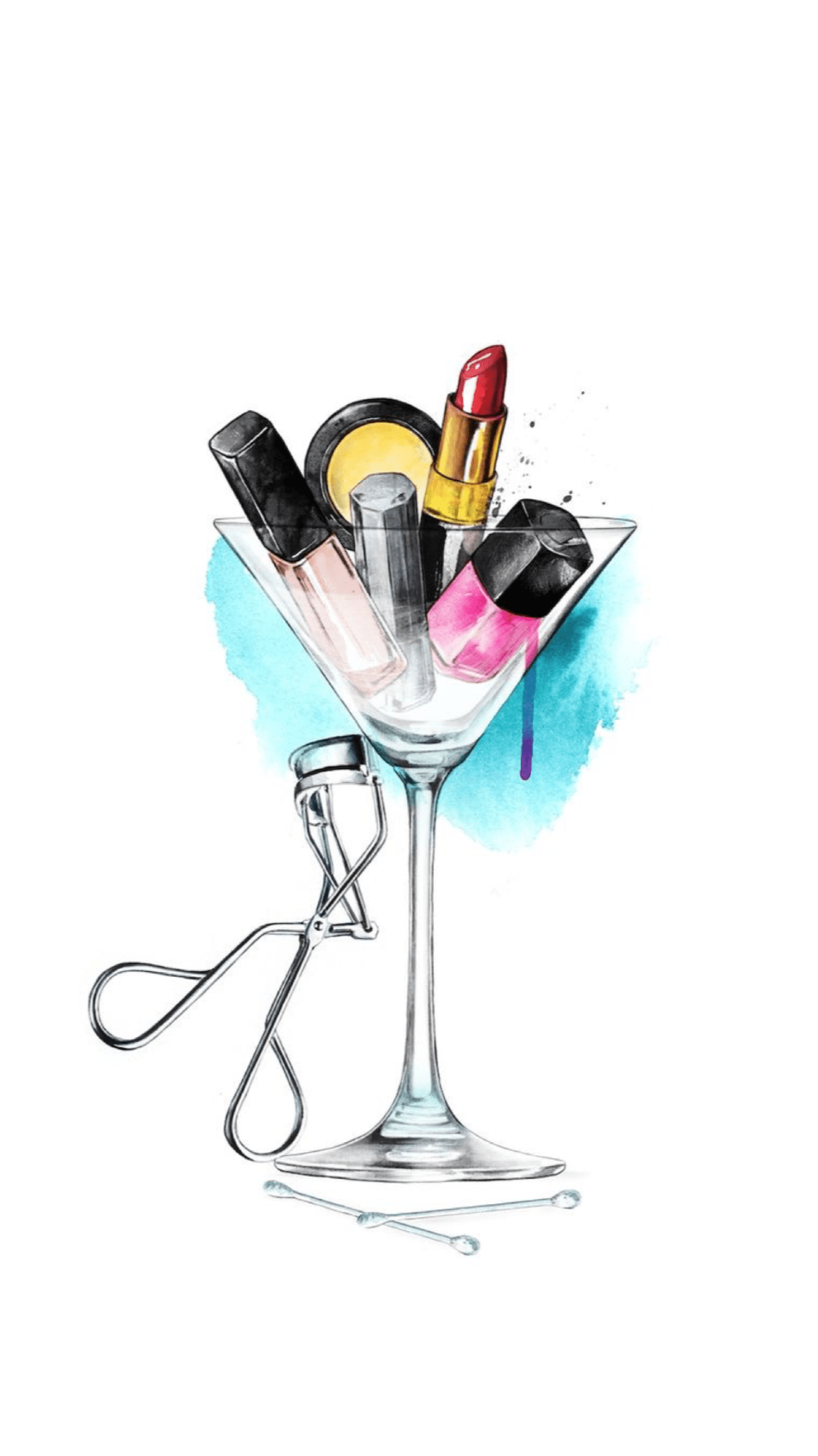1242x2208 iPhone Wall tjn. Makeup illustration, Makeup drawing, Makeup wallpaper