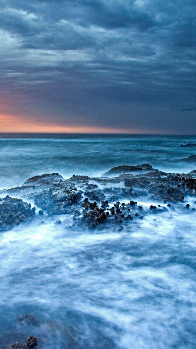 750x1334 Ocean Sunset Background iPhone 6 Wallpaper 35980 iPhone 6