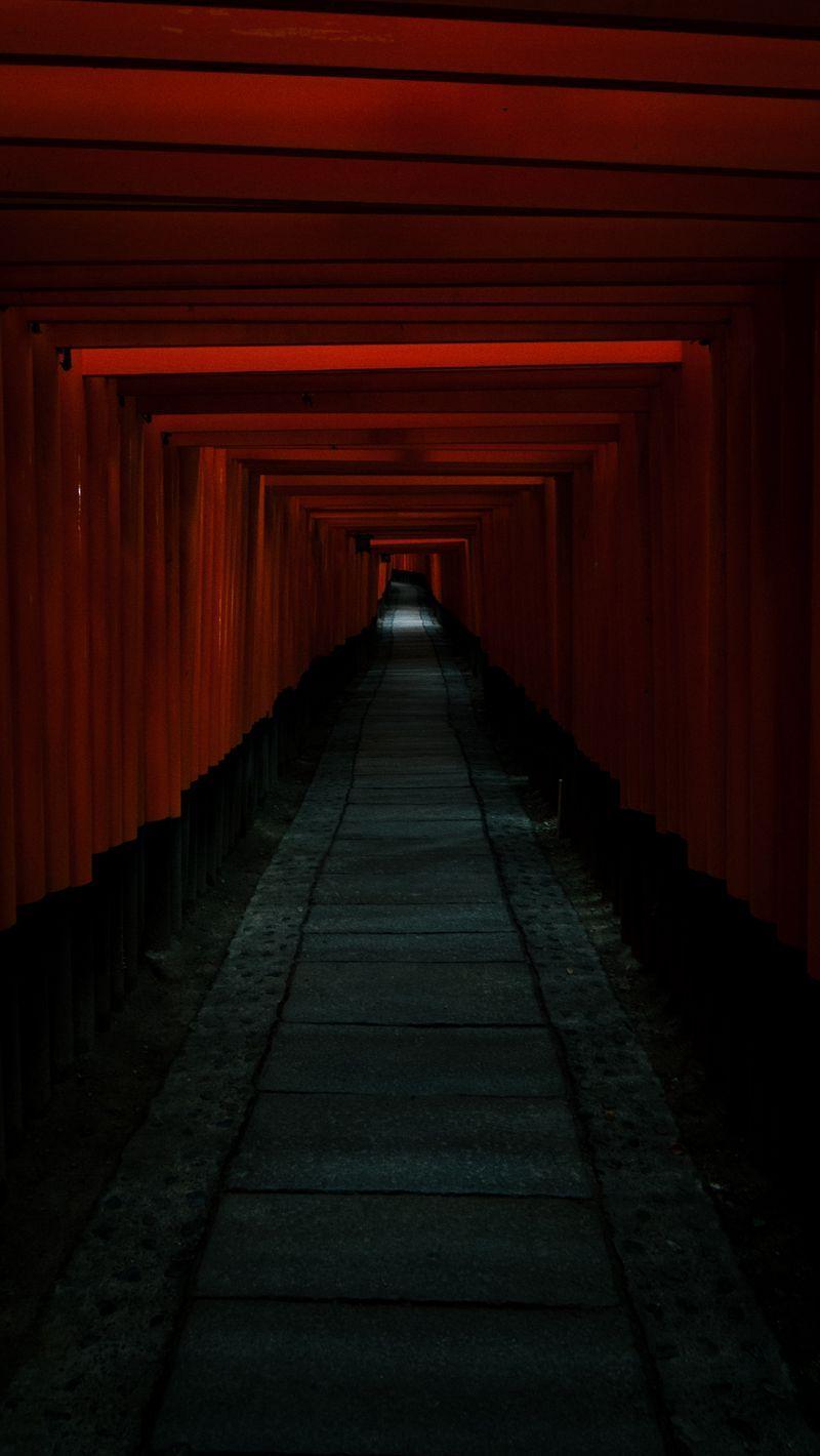 800x1420 Download Wallpaper 800x1420 Tunnel, Passage, Dark, Red Iphone Se 5s 5c 5 For Parallax HD Background