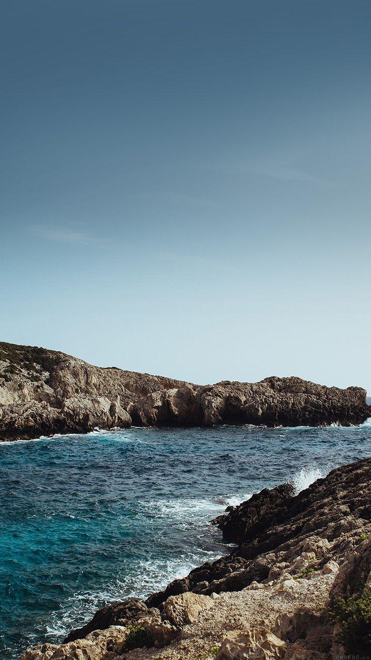 750x1334 One Sunny Day Beach Rock Sea Nature. Beach Rocks And Wallpaper