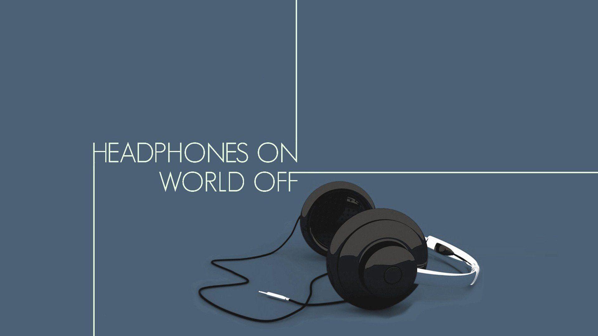 1920x1080 minimalism, Illustration, Headphones, Blue background HD Wallpaper / Desktop and Mobile Image & Photo