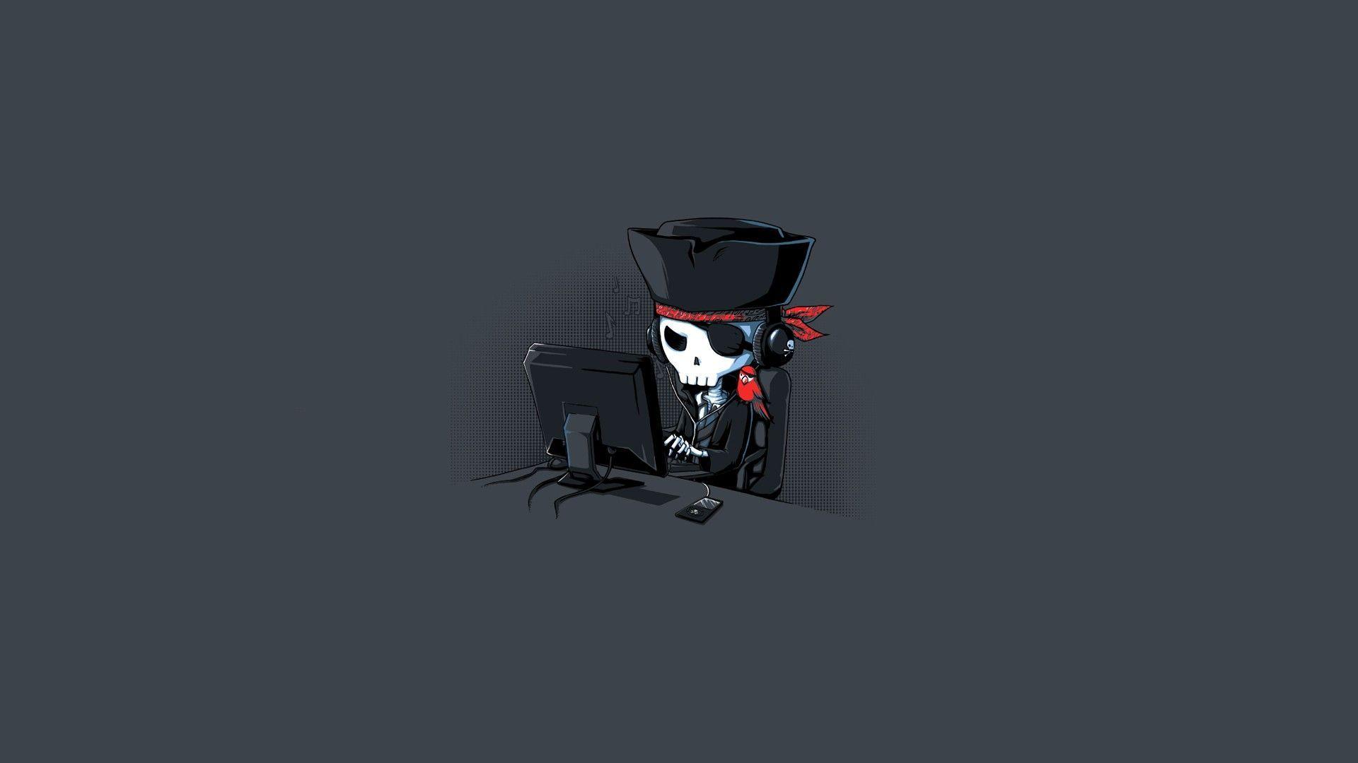 1920x1080 monitor, #internet, #skull, #headphones, #minimalism, #computer, #skeleton, #pirates, wallpaper. Funny wallpaper, Disney quotes funny, Funny wallpaper