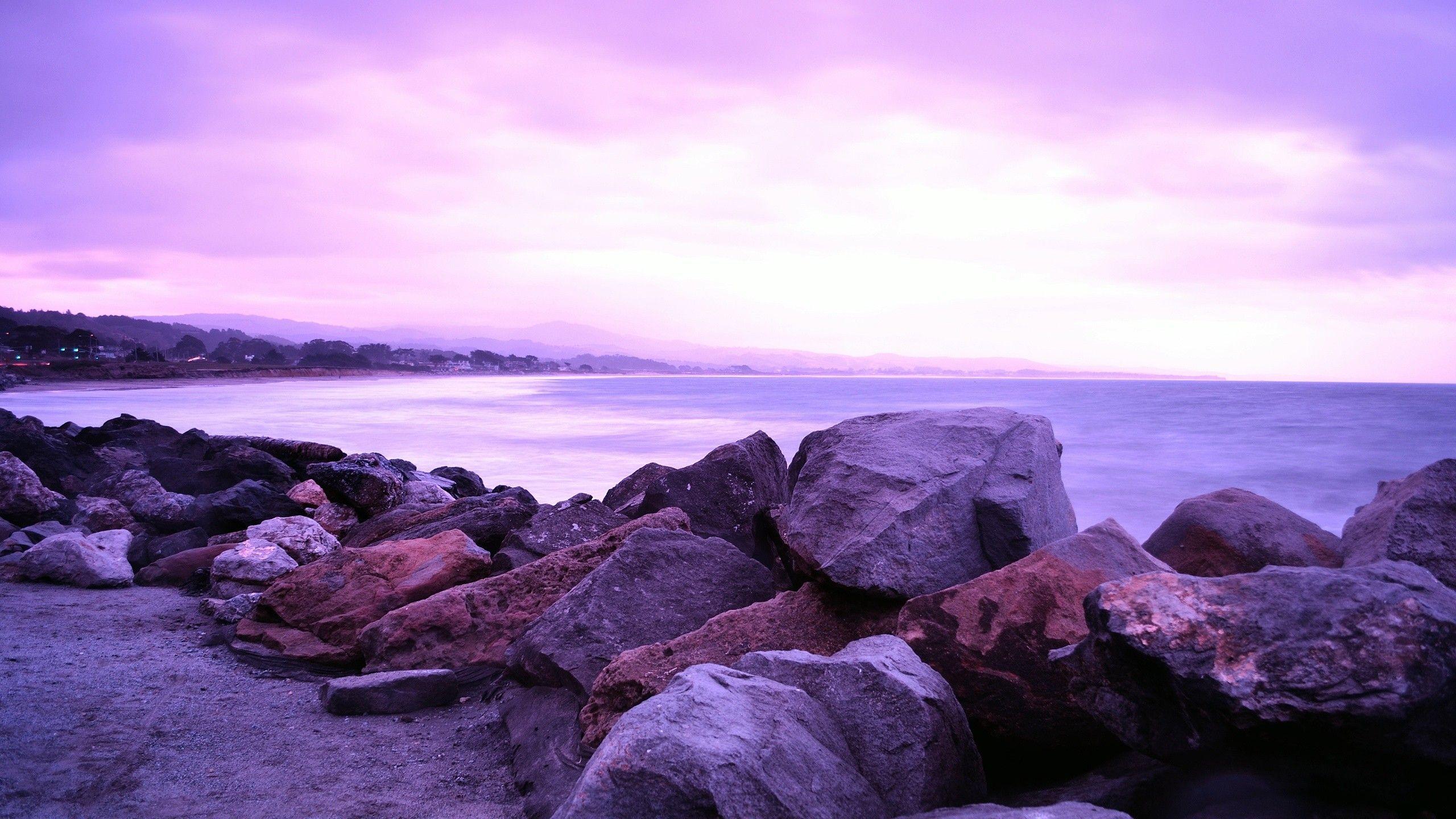 2560x1440 Beach: Stunning Bay Bays Rocky Shores Oceans Sky Nature Beaches