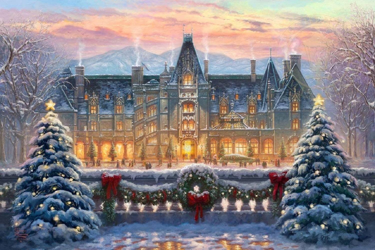 1500x1000 Christmas at Biltmore wallpaperx1000