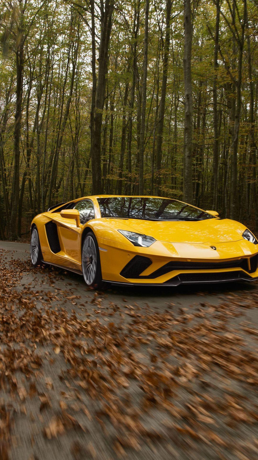 1080x1920 Lamborghini Aventador S, On Road, Sports Car, Autumn, 1080x1920 Wallpaper. Sports Cars Lamborghini, Best Luxury Cars, Lamborghini Aventador
