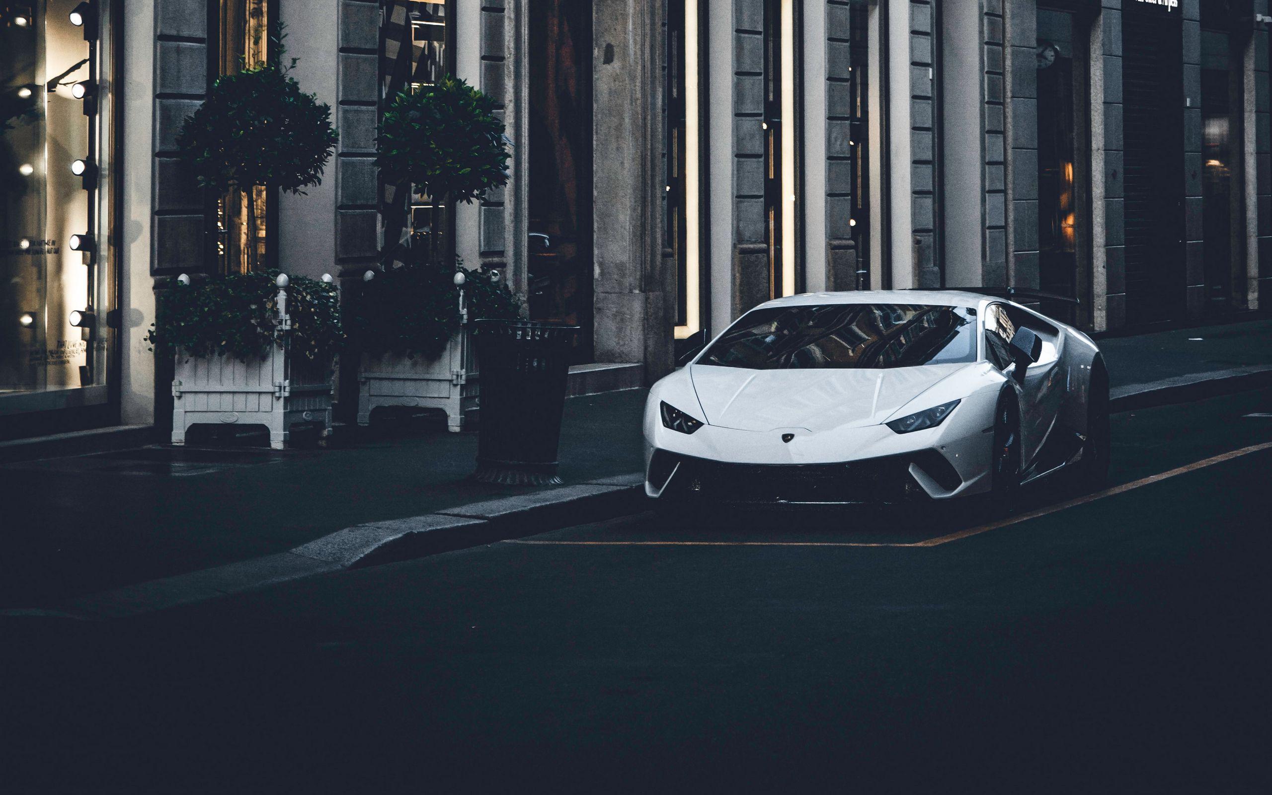 2560x1600 Download wallpaper 2560x1600 lamborghini aventador, lamborghini, car, sportscar, white, road, city widescreen 16:10 HD background
