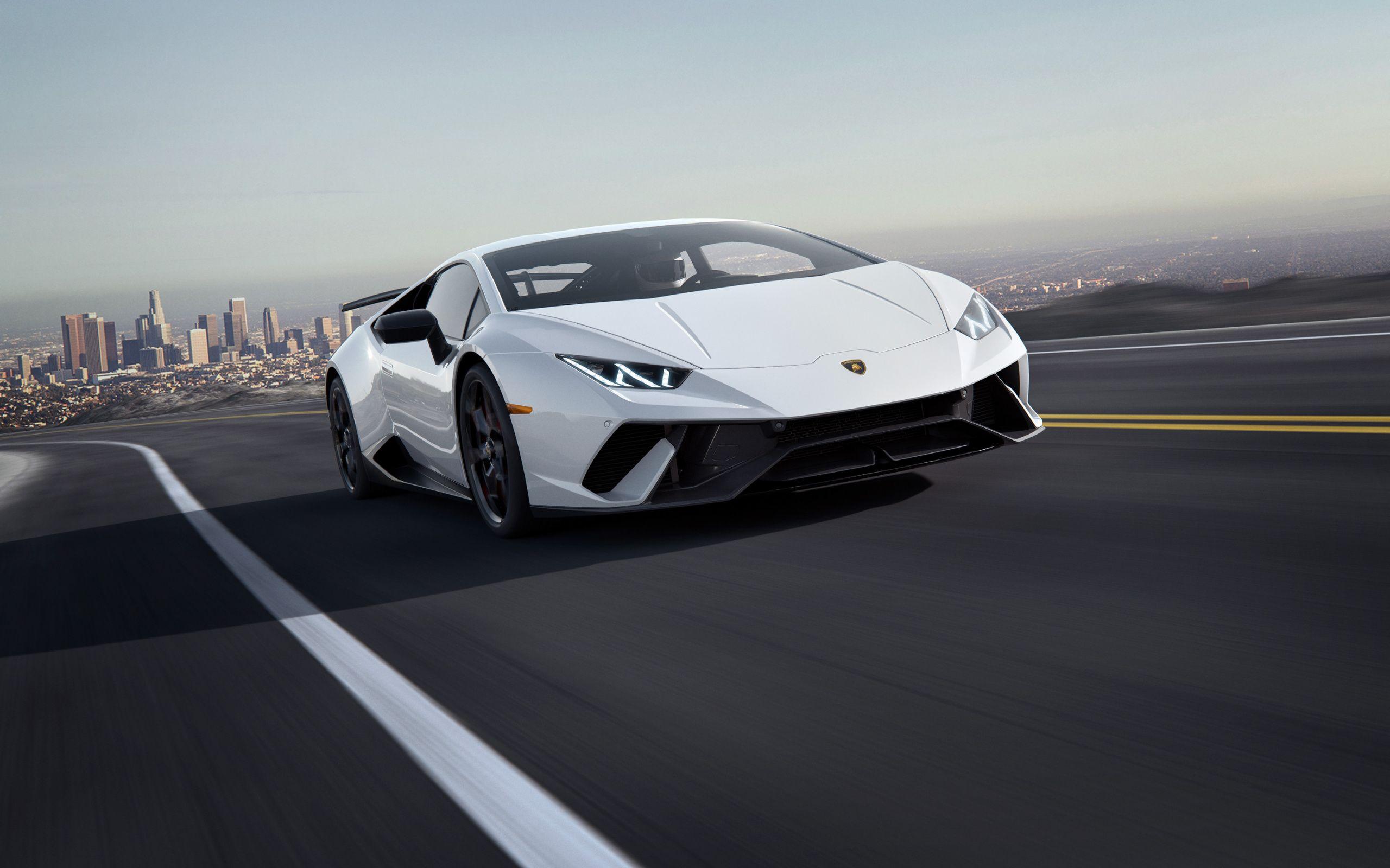 2560x1600 Download Lamborghini Huracán Performante, On Road, White Wallpaper, 2560x Dual Wide, Widescreen 16: Widescreen