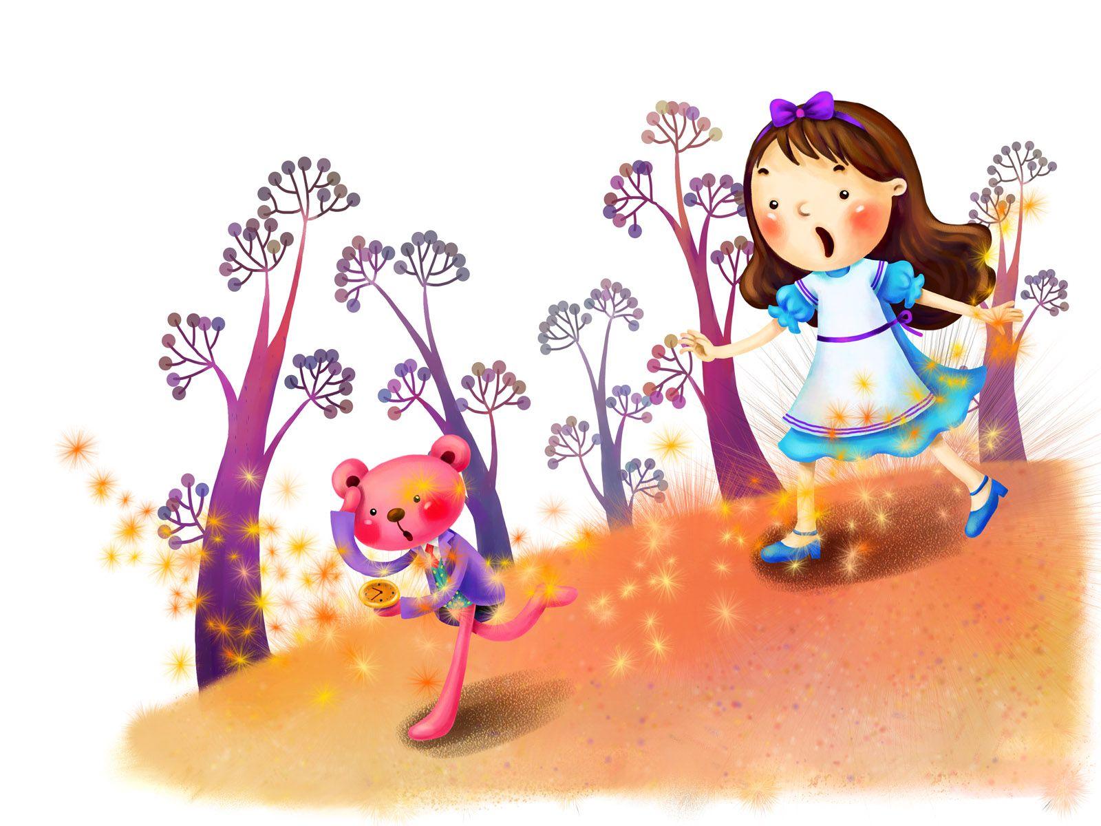 1600x1200 Happy childhood winter chapter illustrations 11743 tales