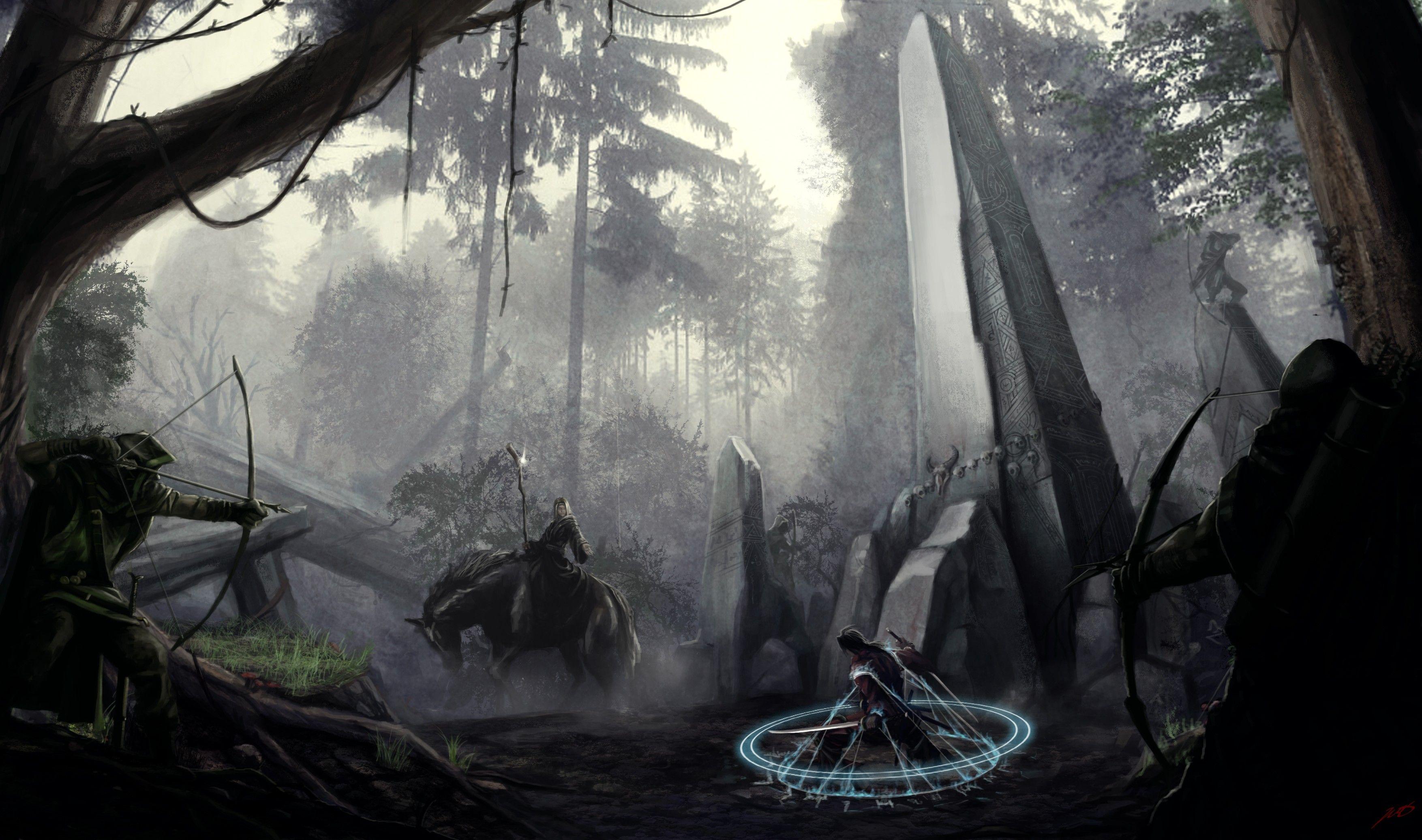 3508x2072 fantasy art anime photo full HD wallpaper