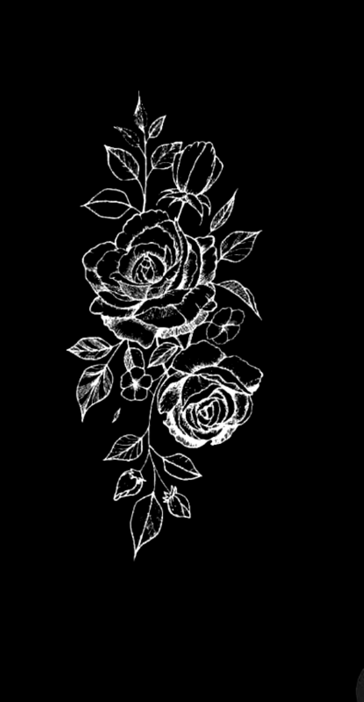 720x1388 wallpaper #wallpaper. Edgy wallpaper, Black flowers wallpaper, Cute flower drawing