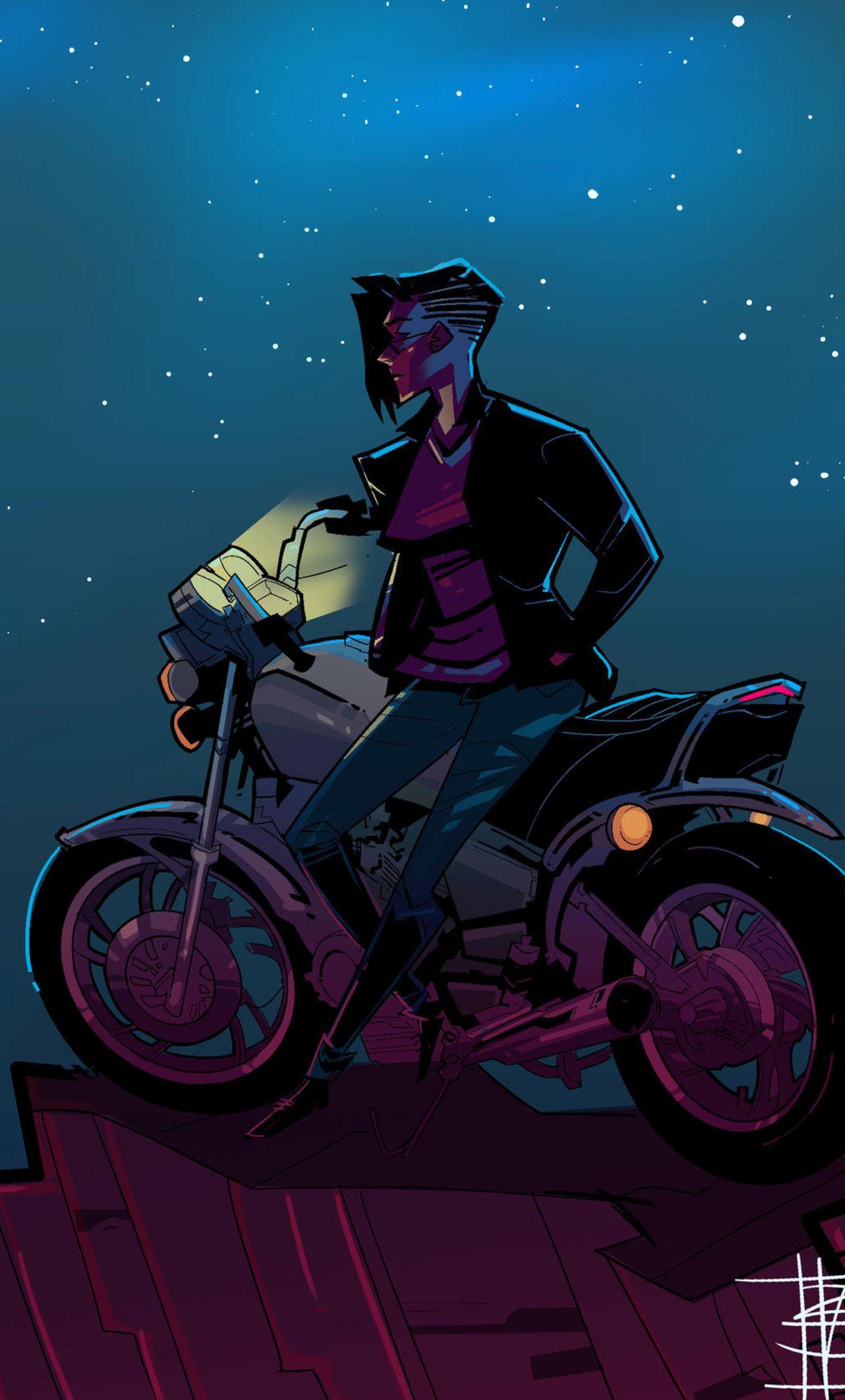 1280x2120 Endless Night Of Biker iPhone HD 4k Wallpaper, Image, Background, Photo and Picture