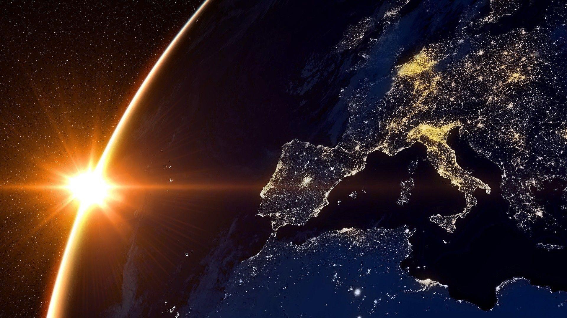 1920x1080 #lights, #Europe, #planet, #Earth, wallpaper. Mocah.org HD Desktop Wallpaper
