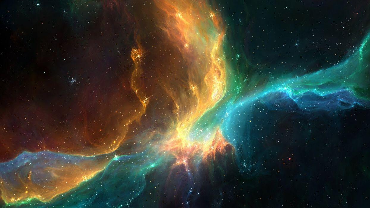 1244x700 Art space galaxy stars lights nebula wallpaperx1080