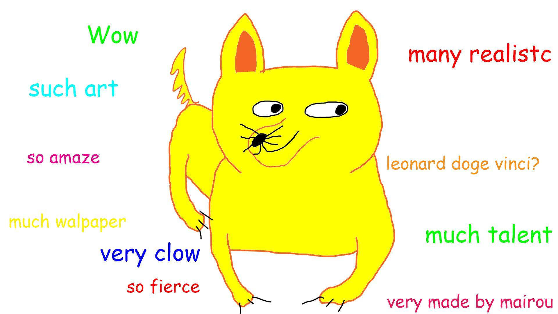 1920x1080 Doge drawing wallpaper
