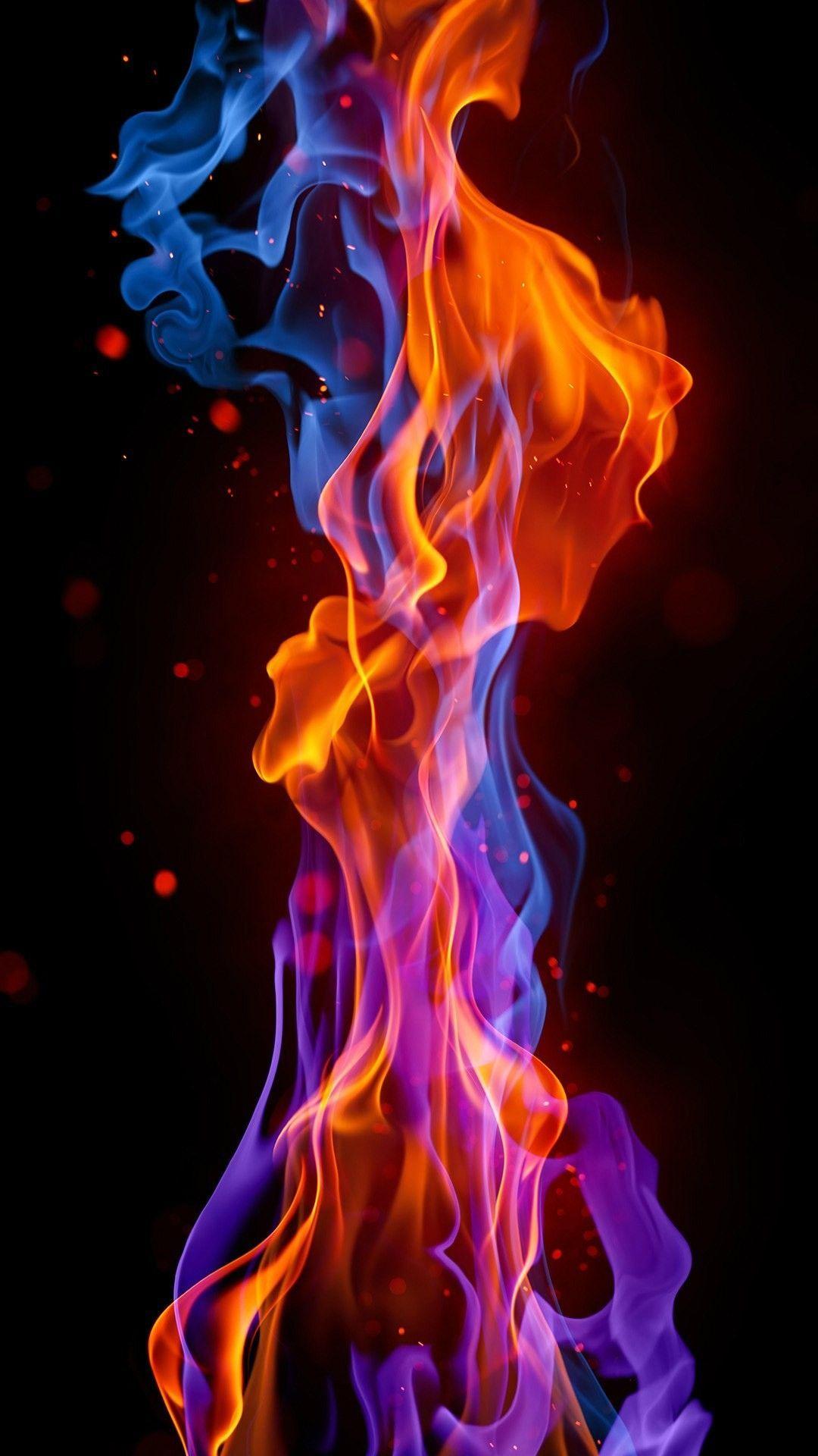 1080x1920 Red and Blue Fire, iPhone, Desktop HD Background / Wallpaper (1080p, 4k) (1080x1920) (2020)