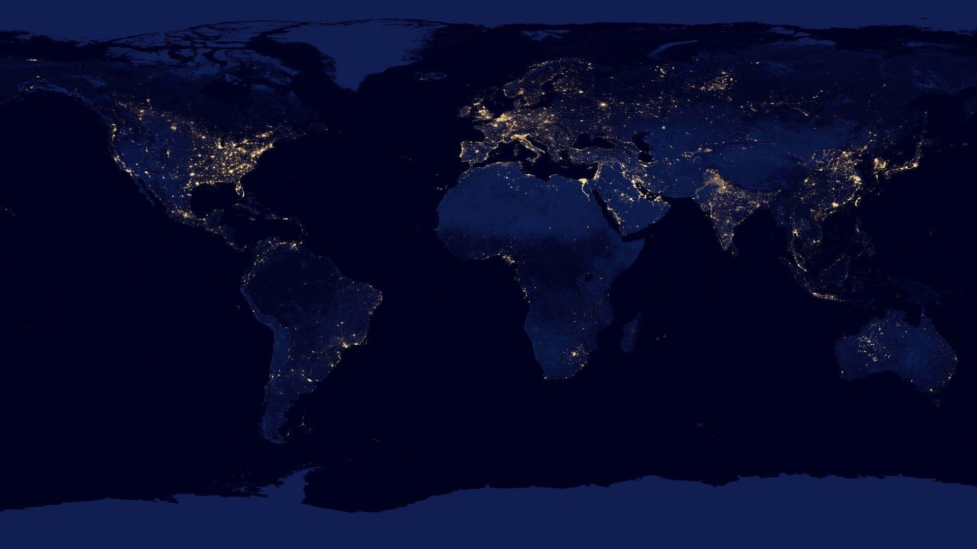 1920x1080 World at Night Wallpaper