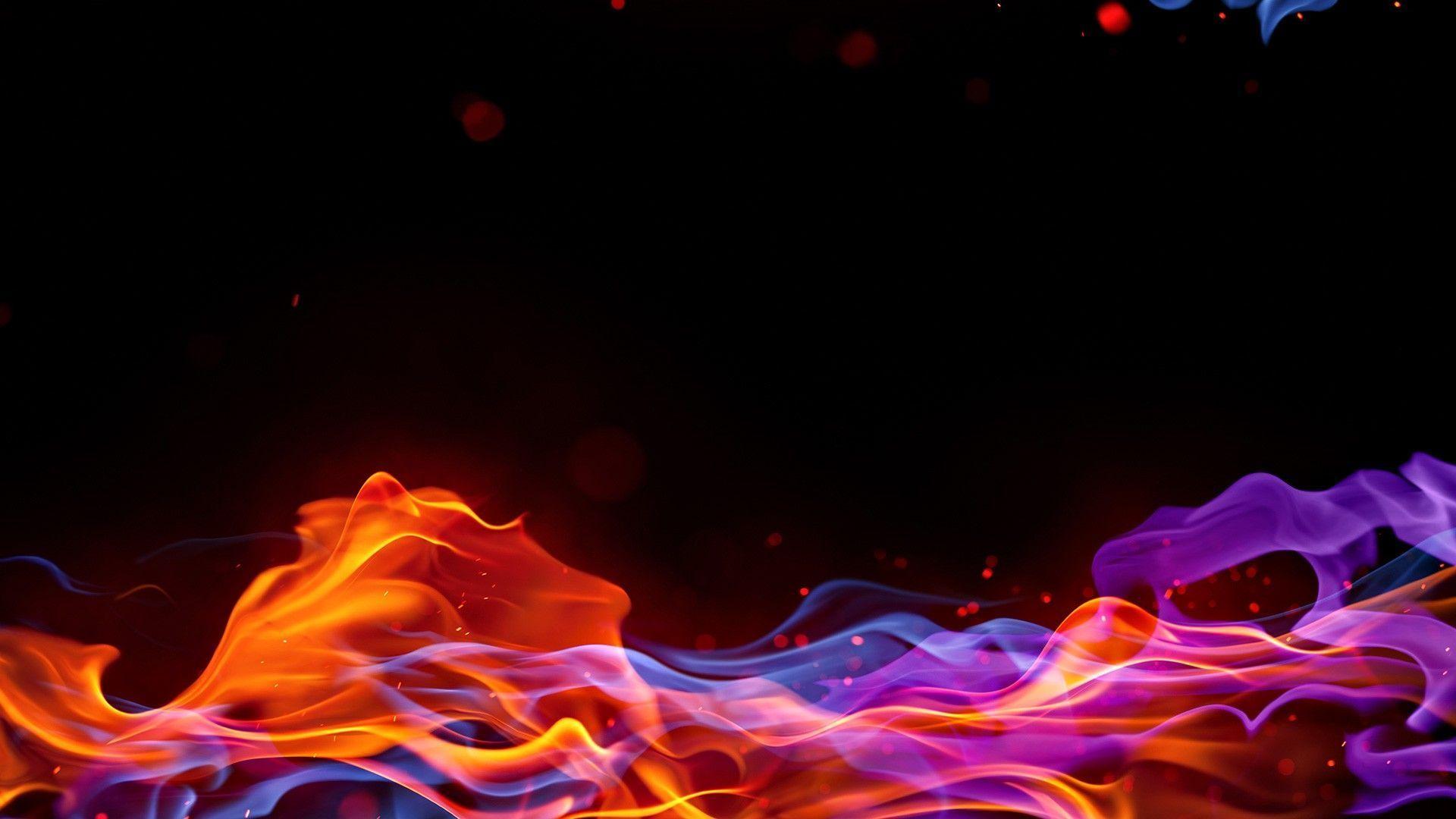 1920x1080 Black Fire Wallpaper