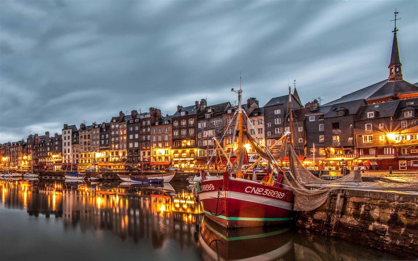1440x900 Honfleur Port France Europe MacBook Air Wallpaper Download