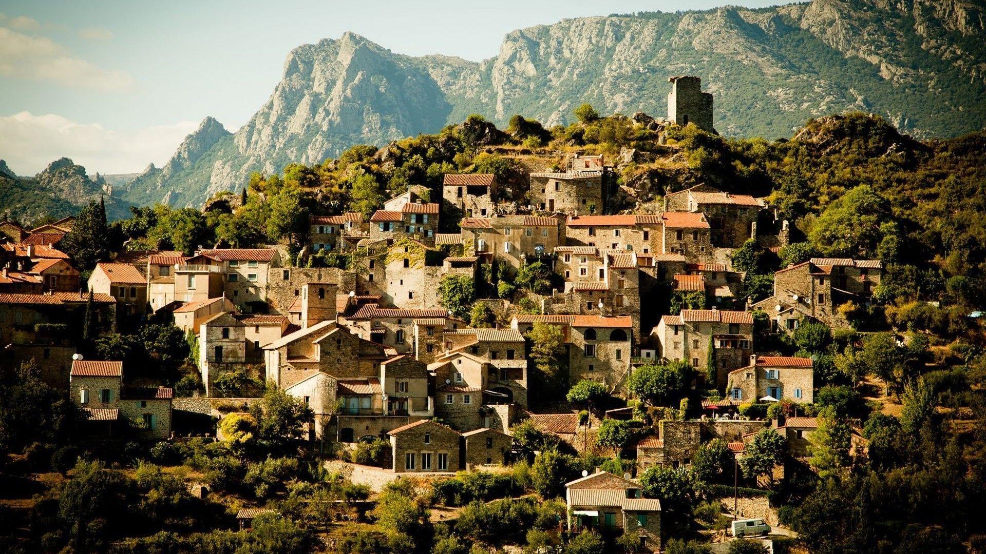 1920x1080 Mountain Village wallpaperx1080