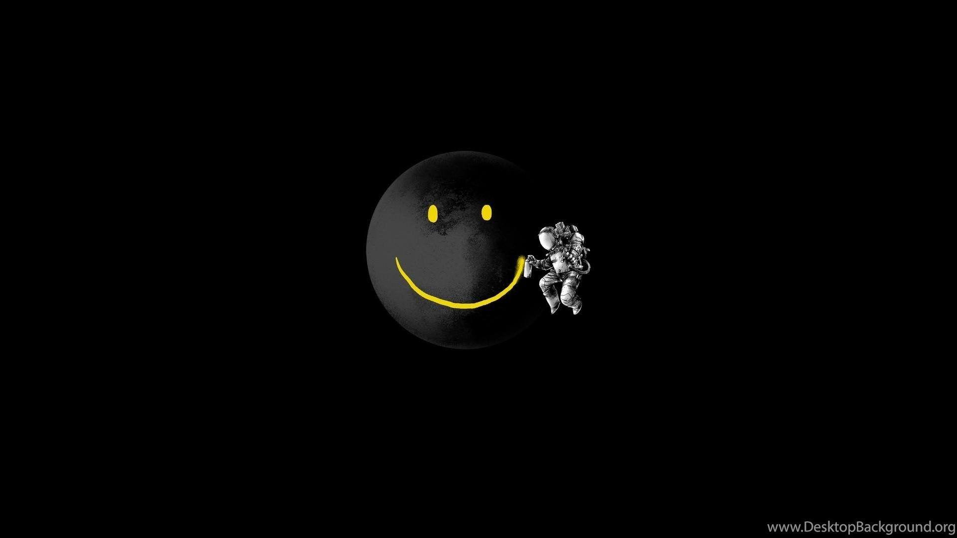 1920x1080 Moon Astronauts Black Background Dark Graffiti Wallpaper Desktop Background