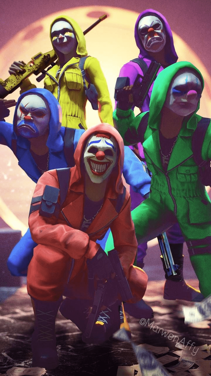 720x1280 Free Fire clown image, Joker wallpaper, Mobile wallpaper