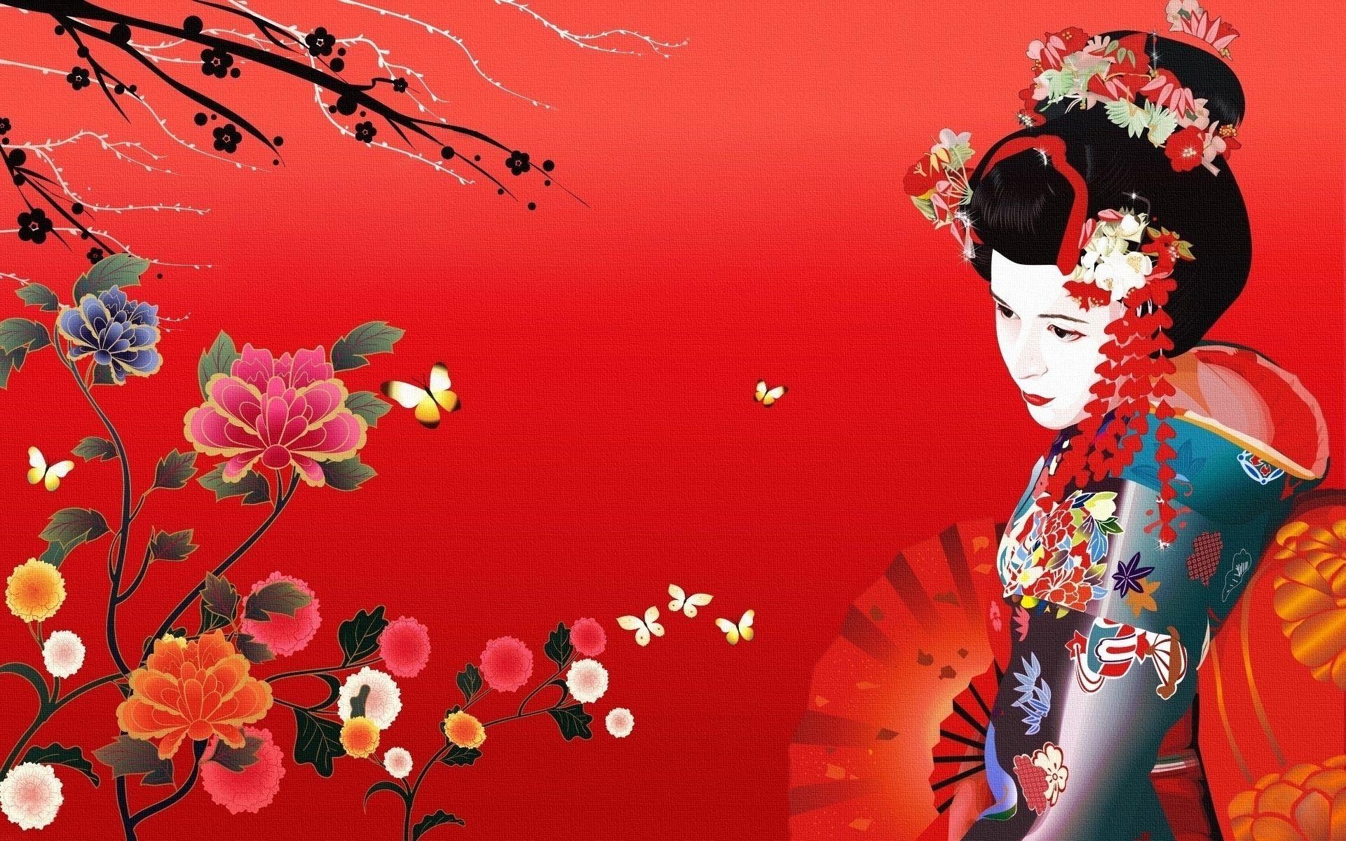 1920x1200 Japanese Geisha