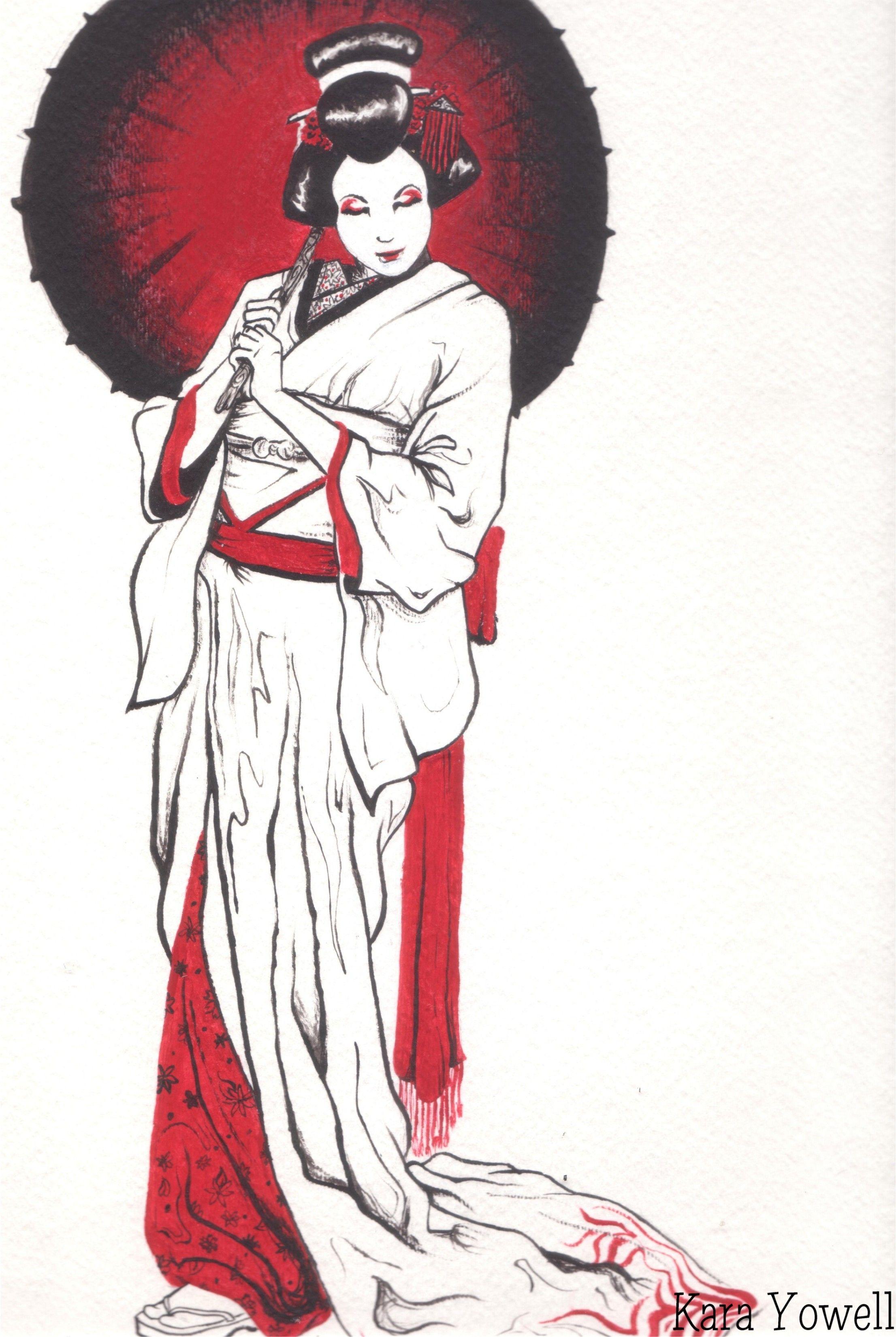 2212x3300 Japanese Girl Geisha Skull Art HD Wallpaper Chainimage loversiq