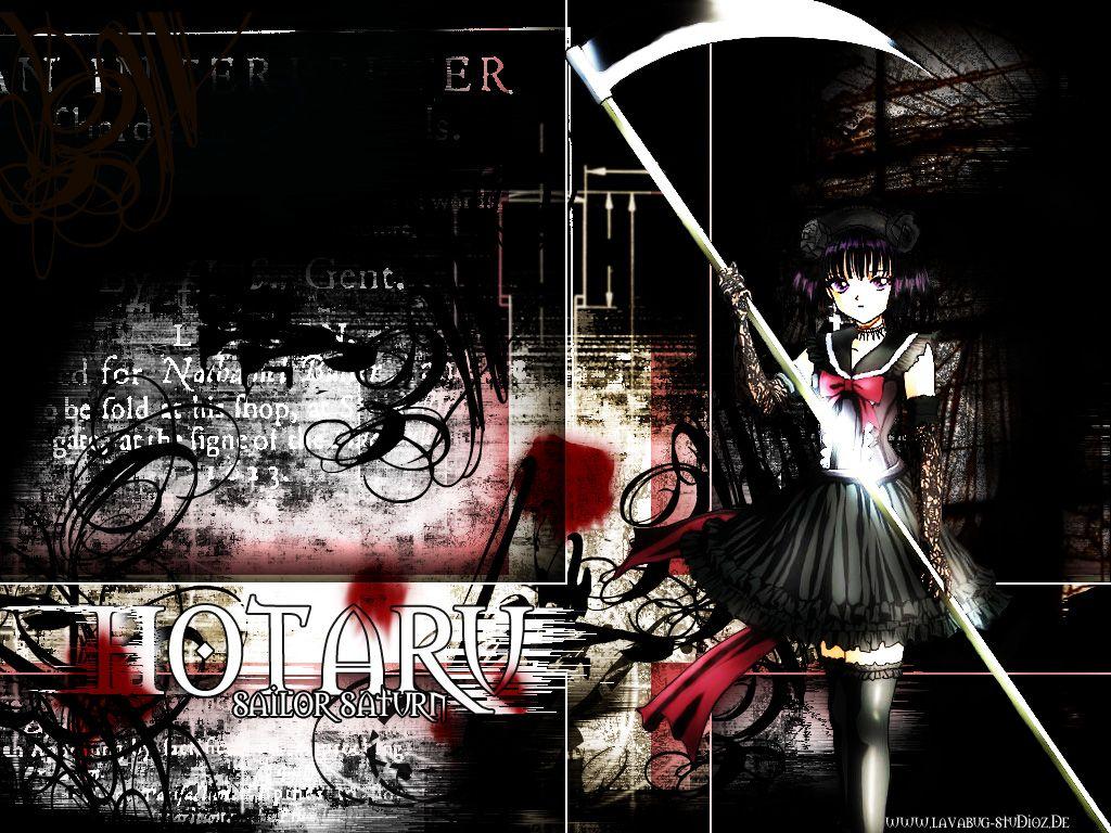 1024x768 Sailor Moon Scythe Tomoe Hotaru Weapon Saturn Art Gothic