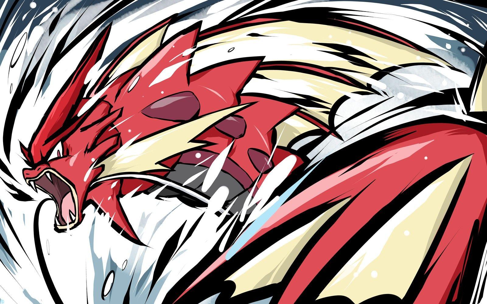 1600x1000 ishmam, Pokémon, Gyarados, Shiny Mega Gyarados Wallpaper HD / Desktop and Mobile Background