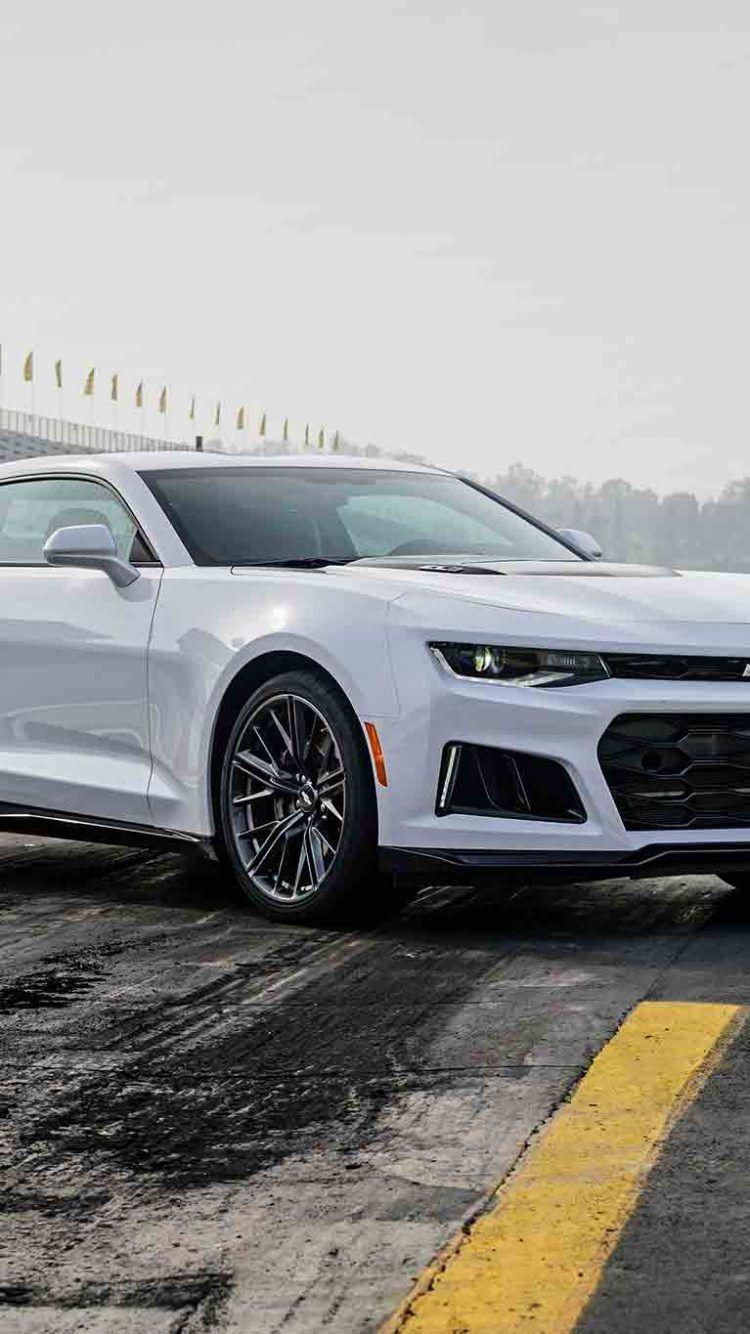 750x1334 Chevrolet Camaro ZL1 White Wallpaper. HD Wallpaper Background
