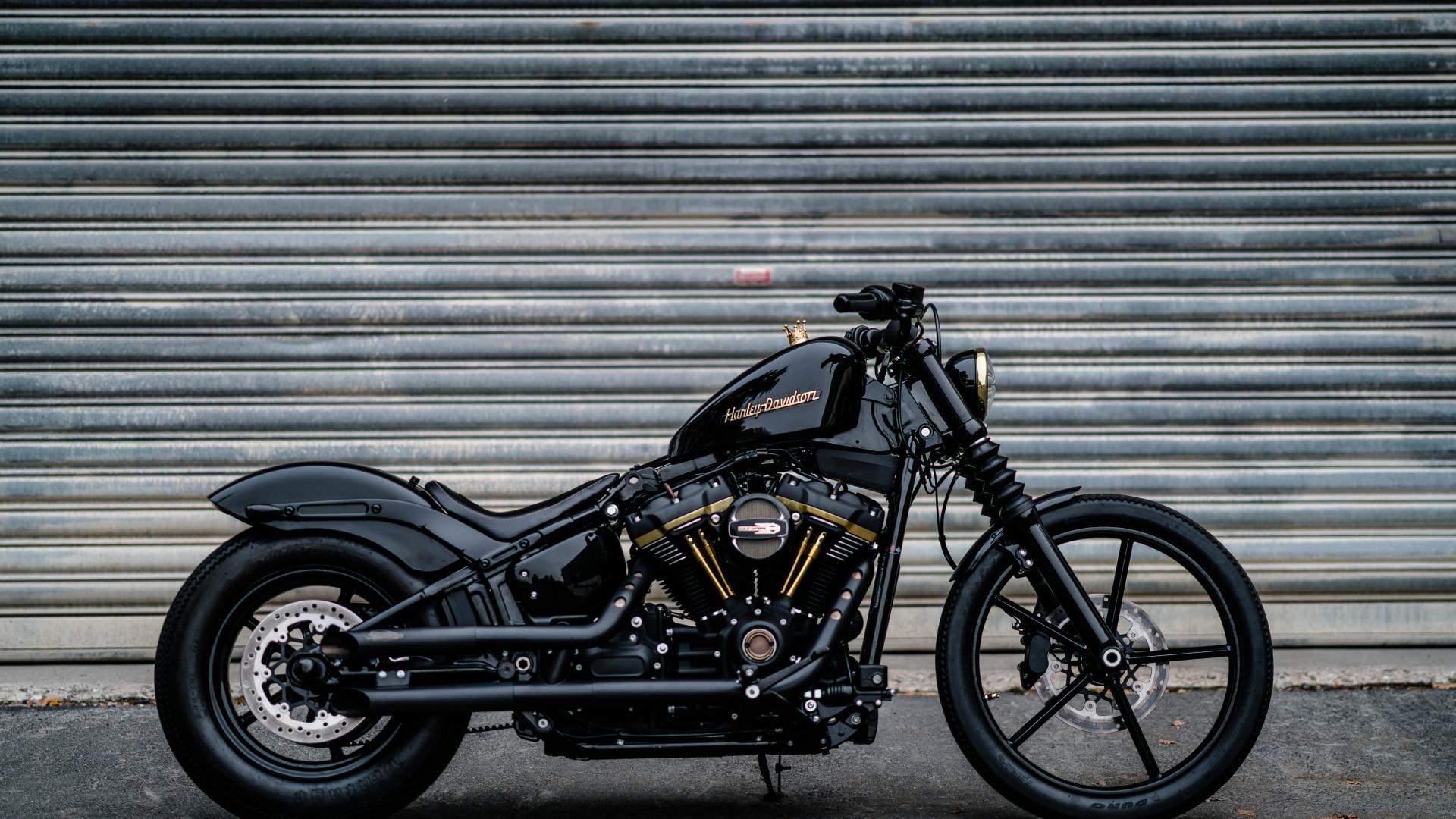 1920x1080 Harley Davidson Black HD Desktop Wallpaper Background download