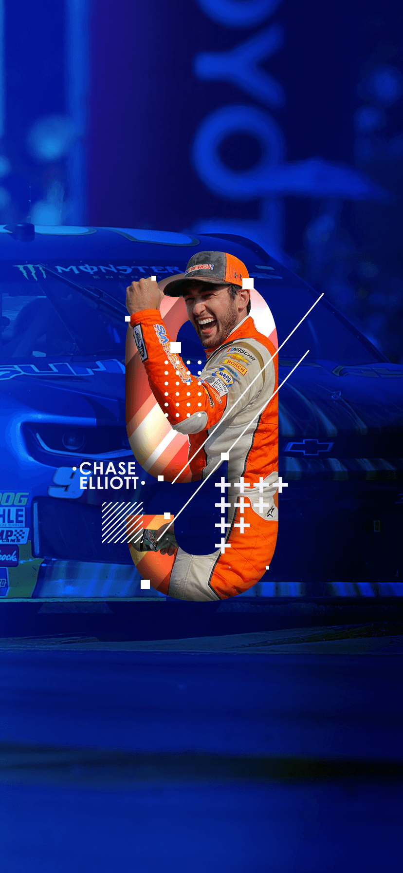 828x1792 NASCAR Number Posters