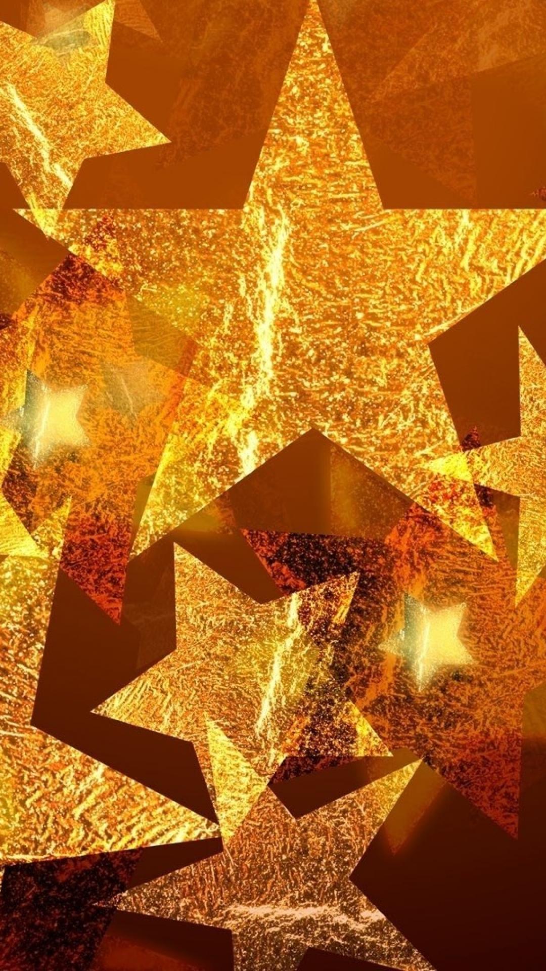 1080x1920 Gold stars background wallpaper