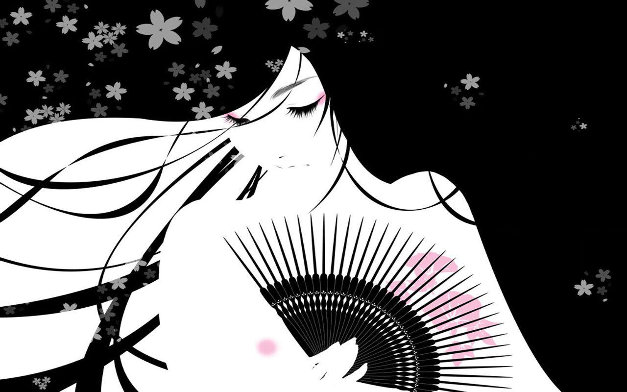 1280x800 women vector monochrome / Wallbase.cc. Graphic