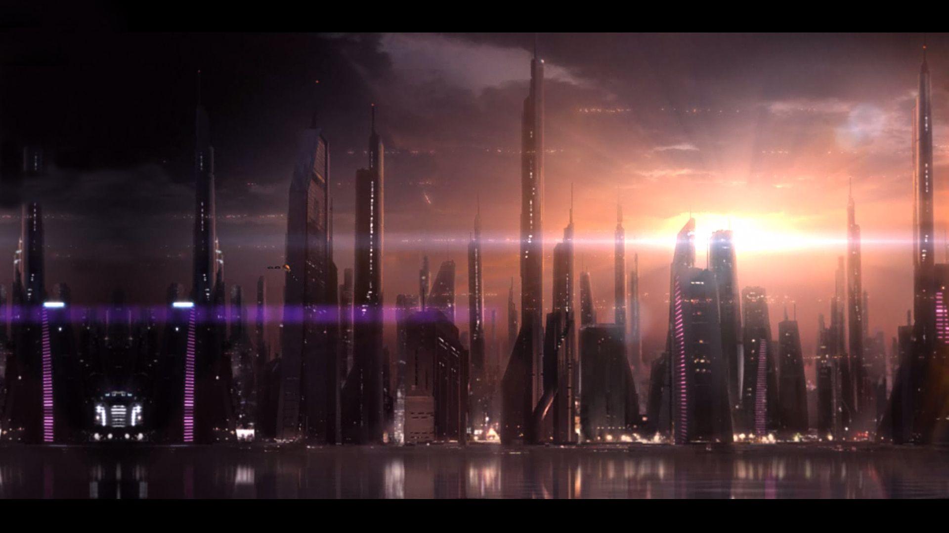 1920x1080 Purple, anime, city, wallpaper, image