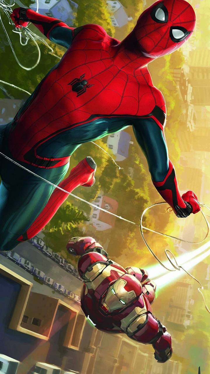 720x1280 Spiderman Ironman wallpaper