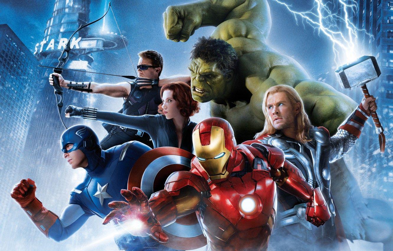 1332x850 Wallpaper Scarlett Johansson, Girl, Heroes, Hulk, Iron Man, Wallpaper, Bruce, Captain America, Team, Thor, Black Widow, God, Robert Downey Jr., Year, MARVEL, Chris Hemsworth image for desktop, section фильмы