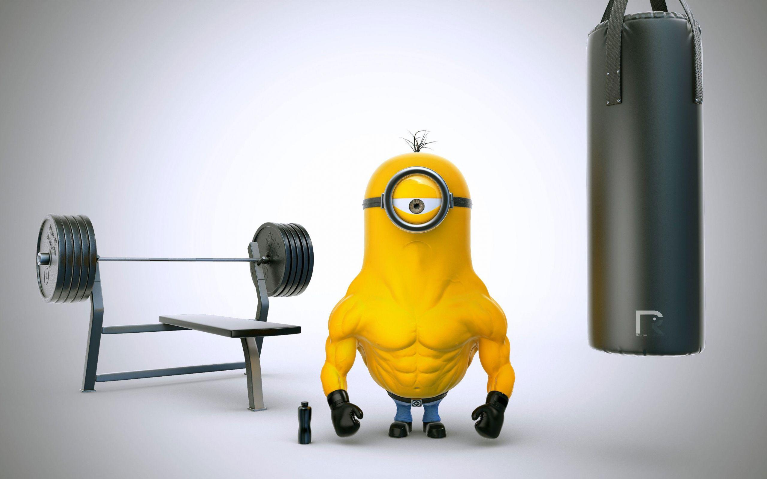 2560x1600 Desktop Wallpaper Bodybuilder, Exercise, Minion, Despicable Me 4k, HD Image, Picture, Background, 9e2bfu