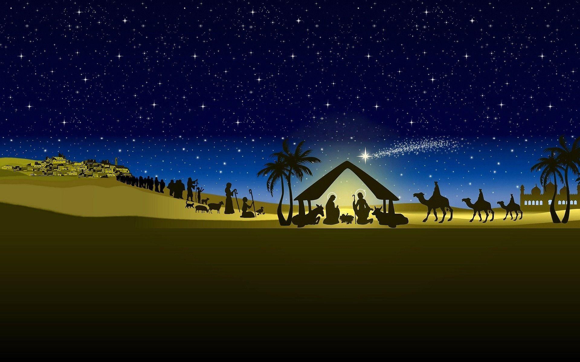 1920x1200 Christmas Nativity Background
