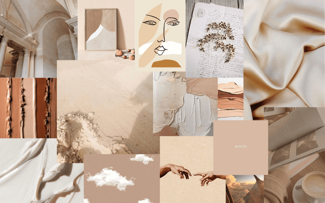 aesthetic neutral color minimalist boho aesthetic wallpaper