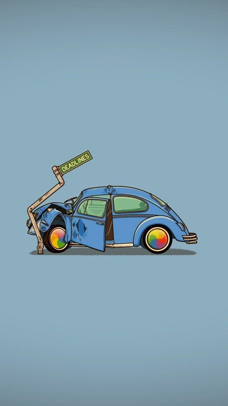 768x1365 Broken Vintage Car Minimalist HD Nokia Wallpaper ⋆ Traxzee