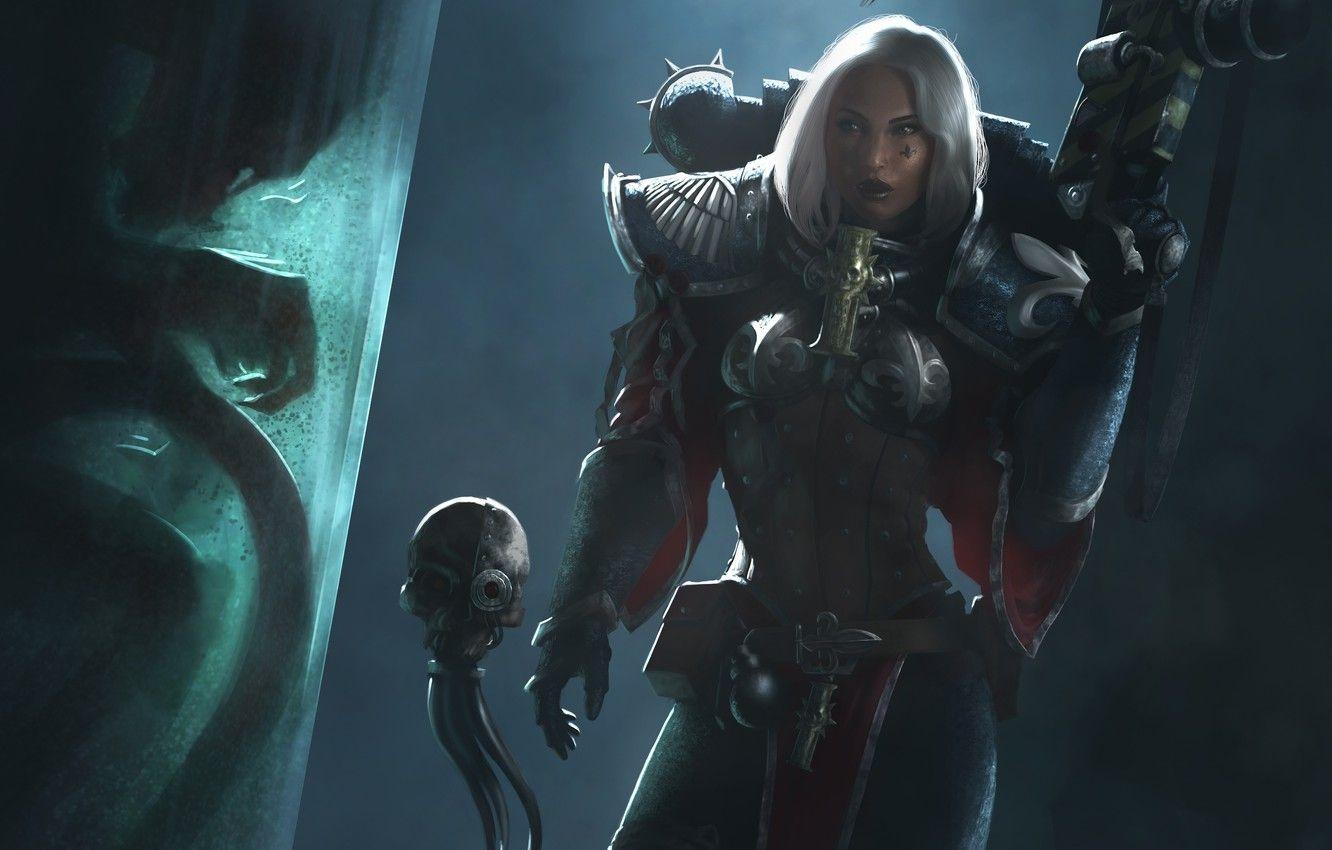 1332x850 Wallpaper girl, fiction, Warhammer, art, Adept Sororitas, Warhammer 40K, sisters battle image for desktop, section фантастика