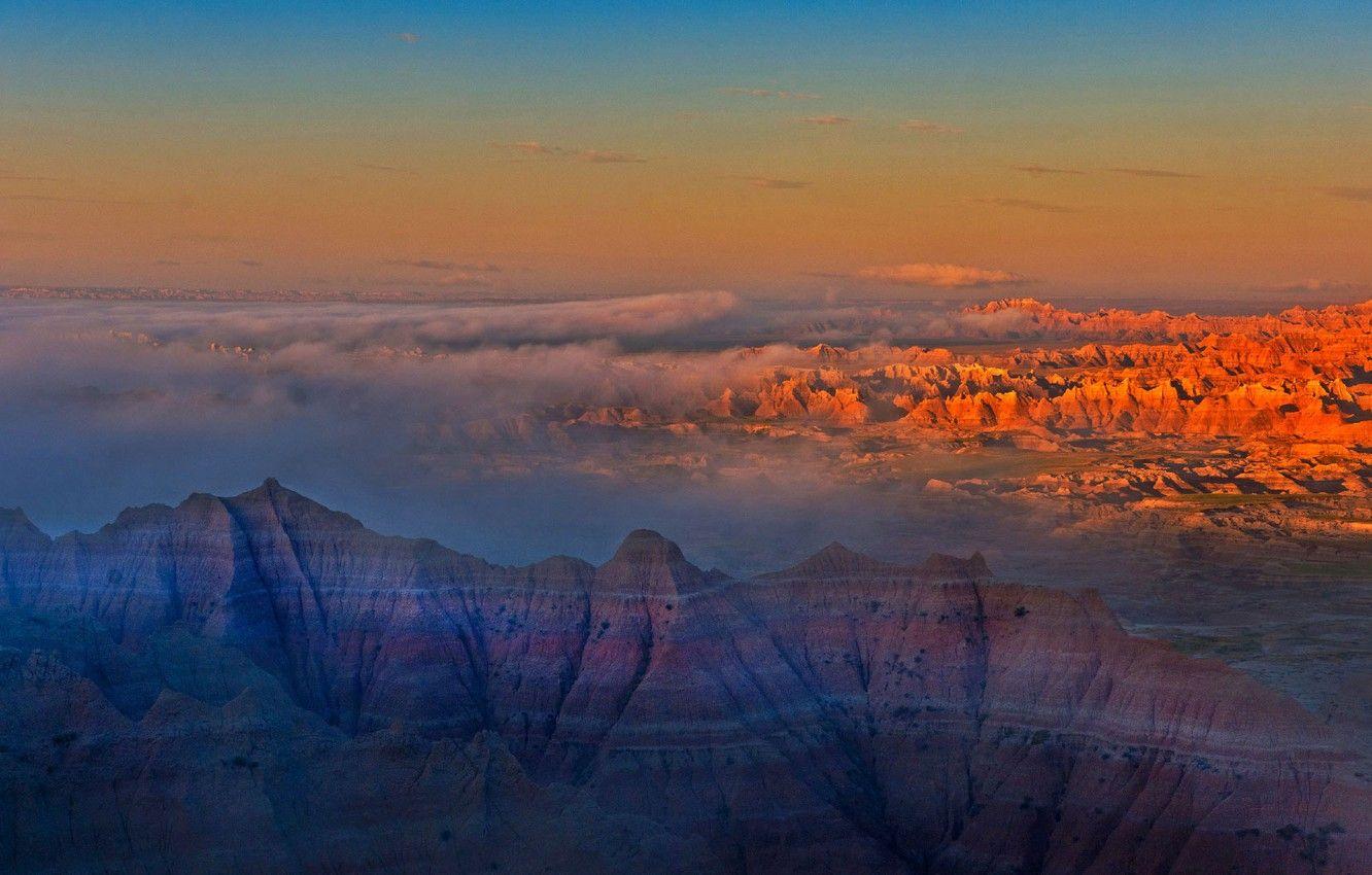 1332x850 Wallpaper mountains, USA, National Park, South Dakota, Badlands image for desktop, section пейзажи